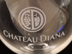 Chateau Diana – Healdsburg, CA – Wine Glass – 8-3/4&Prime; Tall – White Graphics
