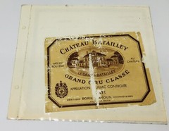 Chateau Batailley Grand Cru Classe 1961- Vintage Wine Labels