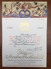 The 1968 Chateau Mouton Rothschild (Specimen) – Label By: Bona Tibertelli