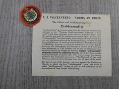 P.J. Valckenberg Worms Am Rhein Liebfraumilch Germany Vintage Wine Label Winery