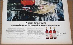 1970 Taylor Burgundy Wine Print Ad Advertisement Vintage Company A Great Dinner