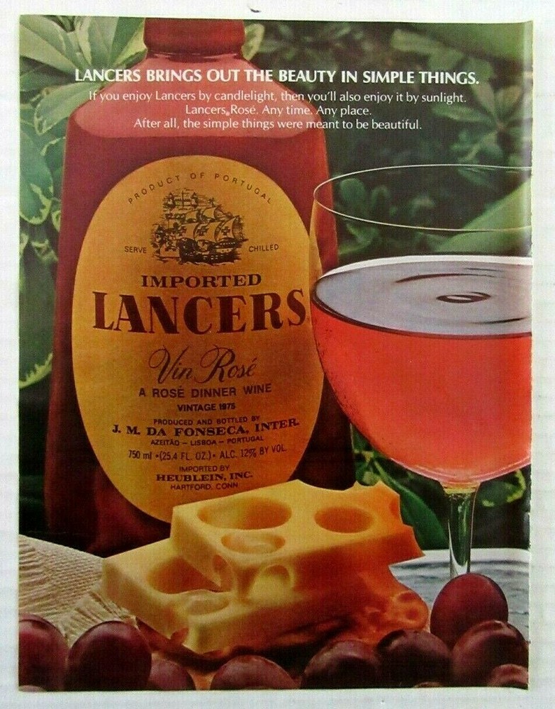 1978 LANCERS Vin Rose Dinner Wine Magazine Ad