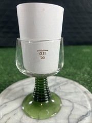 Set Of (3) Weinkellerei Honingshofe e.G Pfedelbach Beehive Glasses Emerald Green