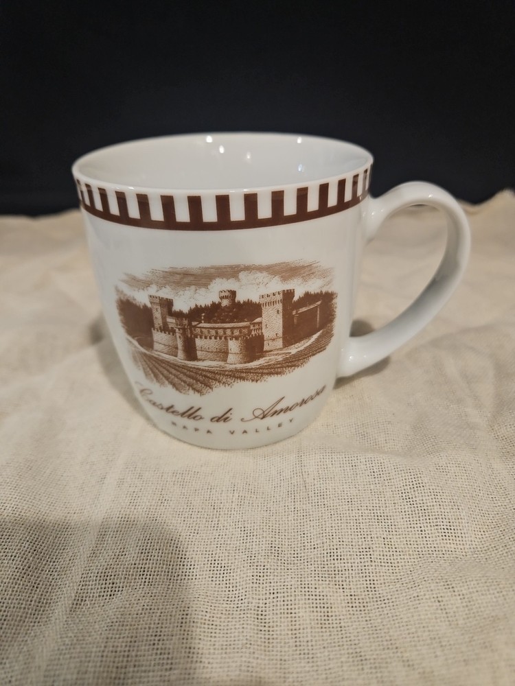 Castello Di Amoroso Winery Mug Napa Valley California 12oz brown Souvenir Cup