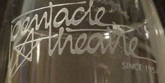 Pentacle Theatre – Salem Oregon Since 1954: Wine Glass White Artwork 7-1/2&Prime; Tall