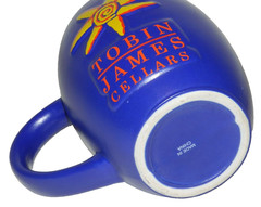 TOBIN-JAMES WINERY, PASO ROBLES, CALIFORNIA, BLUE COLOR CERAMIC COFFEE MUG / CUP