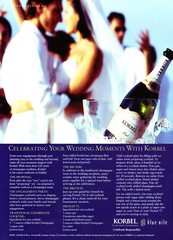 KORBEL CHAMPAGNE AD #5 RARE 2003 OUT OF PRINT KORBEL WEDDING MOMENTS