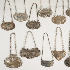 27x Sterling Silver Antique Scotch Decanter Label Hallmarked 5x Broken 266.2g