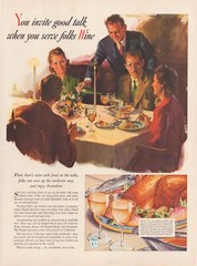 Print Ad Wine Thanksgiving 1941 Full Page Large Magazine 10.5&Prime;x13.5&Prime;