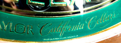 Vintage 1970-80 Wine Sign CALIFORNIA CELLARS Oval Mirror Wood Framed 18 x 14