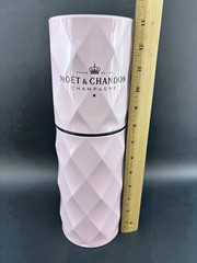 Moët Chandon Pink Rose Champagne Empty Bottle Holder Tin Case France Diamond