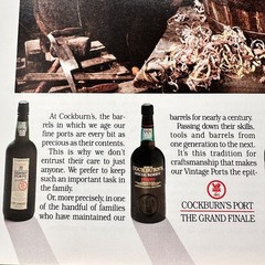 Cockburns Port Cooper 1990 Vintage Print Ad Grand Finale Alcohol Advert