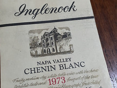 Vintage 1973 Napa Valley Wine Label Chenin Blanc Inglenook Vineyards Mini Poster