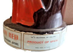 1955 GLASS MATADOR BOTTLE BULLFIGHTER DECANTER DALMAU HERMANOS TARRAGONA SPAIN