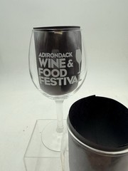 Adirondack Wine & Food Festival Wine Glass Set Of 3 Lake George N.Y. 2018 Gift