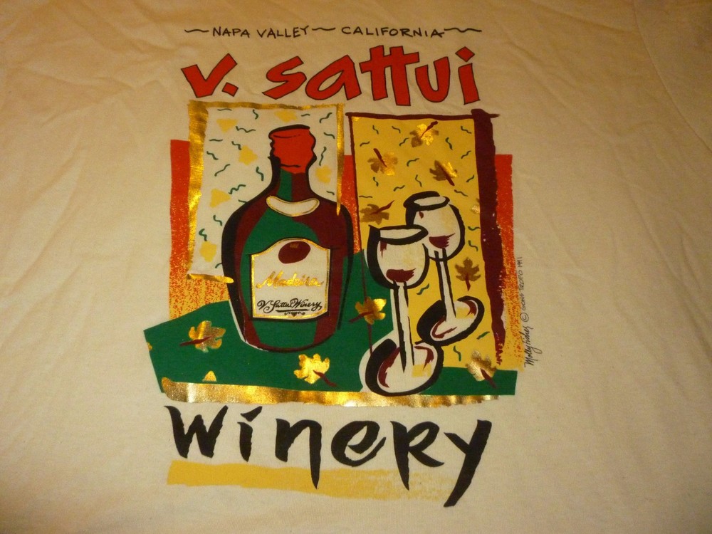 V. Sattui Winery Rare Vintage 1991 Shirt ( Used Size XL ) Very Nice Condition!!!