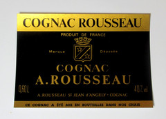 Vintage Cognac Rousseau A Rousseau St Jean d&rsquo;Angely Liquor Label France