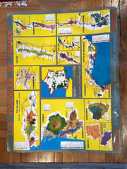 SOPEXA 1967 RARE POSTER – VIGNOBLES DE FRANCE. wine regions map – F. Le Gales