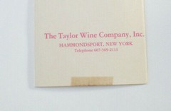 The Taylor Wine Company Vintage Brochure Hammondsport, New York
