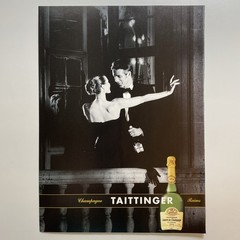 2000 Taittinger Champagne 4 pg PRINT AD Black Tie Dress Man Woman Bottle Vtg Y2K