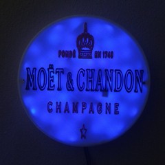 3D Printed Moet & Chandon Champagne RGB LED Sign With Remote Control Bar