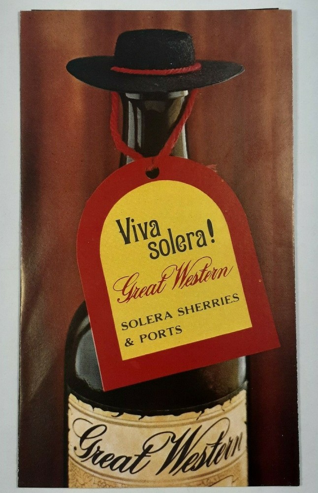 1960s Viva Solera Great Western Wines Port Sherry Vintage Pamphlet Advertisement