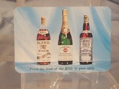 Vtg Advertising Pocket Wallet Calendar Card: 1962 CARMEL WINE w Jewish Holidays