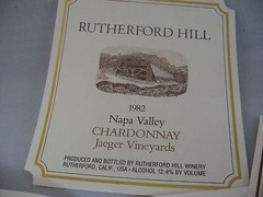 Vintage 1982 Rutherford Hill Chardonnay Wine Label Set Napa Valley Jaeger