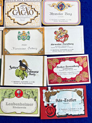 Esquisite 1920s Germany Wine Bottle Label Collection Lot Vintage Antique