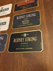 Huge Lot 6 Rare Vintage Rodney Strong Wine Labels 1990-1993: Merlot, Chardonnay+