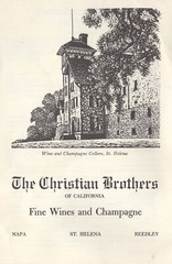 Vintage Christian Brothers Wines & Champagne California History Wine List