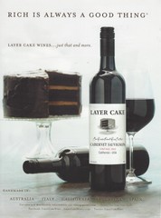 2015 Layer Cake Wine Cabernet Sauvignon print ad advertisement
