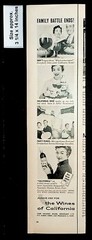 1956 Wine Advisory Board California Sherry Sauterne Rose Vintage Print Ad 37478