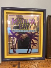 Vtg Tiki 80s Matilda Bay TROPICAL COOLER bar Mirror Sign Barware Wall Decor