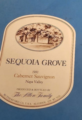 Lot of 2 Sequoia Grove Napa Valley Bottle Labels (1981 & 1983) California WINE