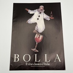 BOLLA Il vino classico d&rsquo;Italia 1989 Vintage Print Ad 8&Prime;x11&Prime; clown Bolla wine
