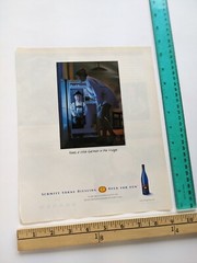 Clipping – A Little German in the fridge photo Schmitt Sohne wine funny Print Ad