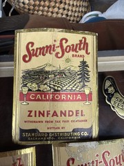 (5 Different) Sacramento, CA Wine Bottle Labels Sunni-South Tokay Zinfandel Port