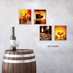 Vintage Wine Whiskey Wall Art Prints, Wine Glass Whiskey Glass Still Life Can…
