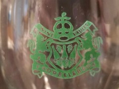 F. Korbel & Bros – Wine Vaults – Wine Glass – Green Artwork – 7&Prime; Tall