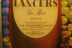Rare Vintage 1964 Lancers Vin Rose Wine Embossed Easel Back Sign
