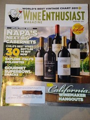Wine Enthusiast Magazine February 2011 Issue Food Travel Wine Recipes