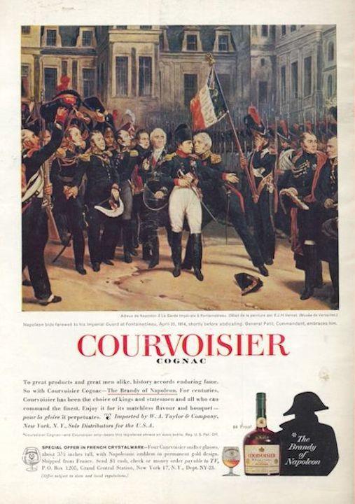 1962 Courvoisier Cognac PRINT AD Napoleon, the Imperial Guard and General Petit