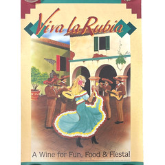 Viva La Rubia Table Wine Fun Food and Fiesta Vtg Poster 19×27 Napa Mariachis