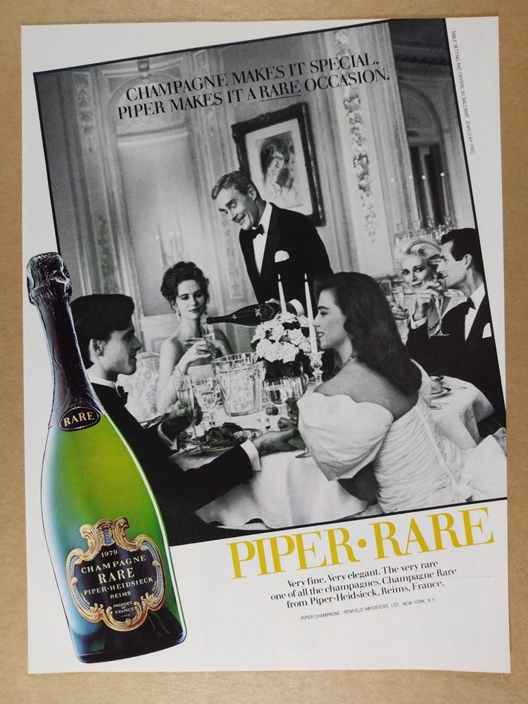 1986 Piper-Heidsieck Champagne Rare vintage print Ad