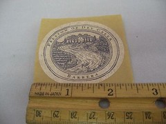 Preston of Dry Creek Barbera Wine Label Vintage Etching Style Vineyard Art