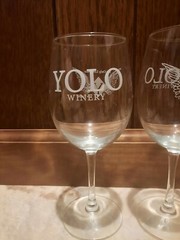 YOLO Winery – Dover, OH – Wine Glass White Artwork 7&Prime; Tall set of 2 Party Gift