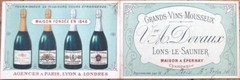 Wine 1890 Advertising Trade Card Menu, Color Litho, Grands Vins Mousseux Epernay