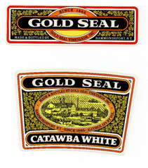 Vintage – Gold Seal Catawba White Wine Label – XL1i