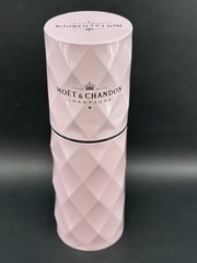 Moët Chandon Pink Rose Champagne Empty Bottle Holder Tin Case France Diamond